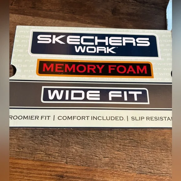 Skechers Black Slip Resistant Memory Foam Work Sneakers worn once SZ 6 - Picture 3 of 6